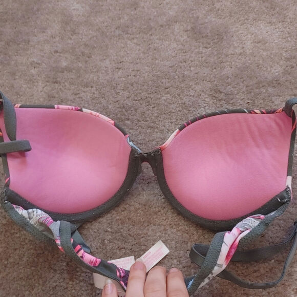 Victorias Secret Pink Size 32B Wear Everywhere Push Up Floral Beachy Hawaii Vaca - Picture 5 of 10